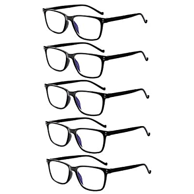 Expired: 5 Pack Computer Reading Glasses with Blue Light Blocking,  Anti Glare, UV Filter