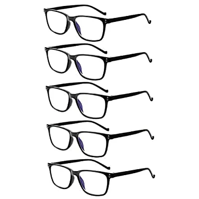 65% off - Expired:&nbsp;5 Pack Computer Reading Glasses with Blue Light Blocking,  Anti Glare, UV Filter
