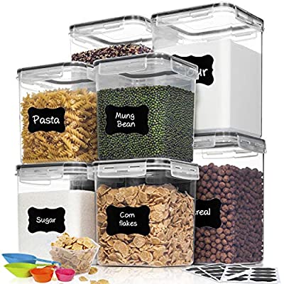 50% off - Expired: 8 Piece Airtight Food Storage Containers with Lids, BPA Free -Black