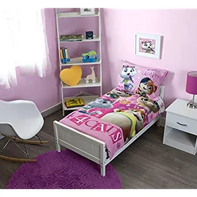 4 Piece Toddler Bedding Set – 44 cats, Pink