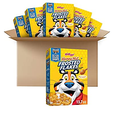 6 Boxes Kellogg’s Frosted Flakes Breakfast Cereal, Honey Nut - $11.28 ($23.94)