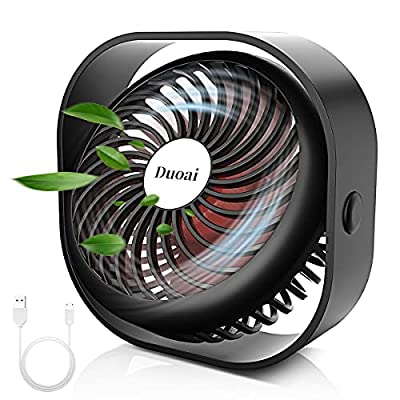 Expired: Duoai 2500mAh Desktop Rechargeable Quiet Portable Fan with 360°Rotation