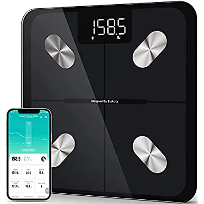 Etekcity Smart Digital Scale – Body Fat Monitor, BMI Analyzer, App, Black