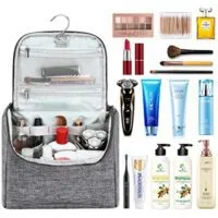 Expired:&nbsp;Hanging Toiletry Bag Travel Organizer, Water-Resistant with Handle and Hook