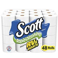 48 Double Rolls (6 Packs of 8) Scott Rapid-Dissolving Toilet Paper