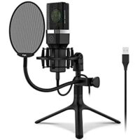 Expired: Kungber Condenser Mic with Adjustable Tripod, Shock Mount, Pop Filter & Mute Button