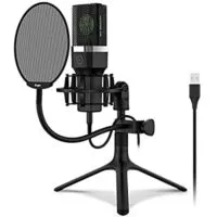 Expired:&nbsp;Kungber Condenser Mic with Adjustable Tripod, Shock Mount, Pop Filter & Mute Button
