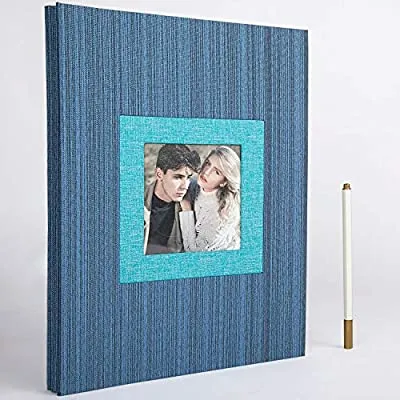60% off - Expired:&nbsp;Large Capacity Photo Book with a Pen, Fabric Cover DIY Magnetic Picture Scrapbook Album