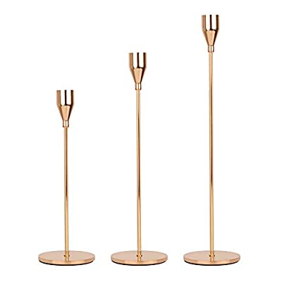 55% off - Expired: Lobolighting Rose Gold Candlestick Holder Set of 3