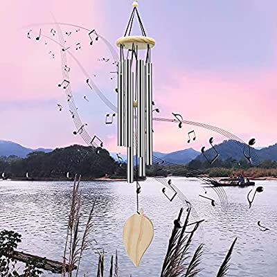 30% off - Expired: Memorial Wind Chimes for Outdoor, Garden, Patio (Silver)