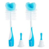 2 Pack Munchkin Sponge Bottle Brush, Blue