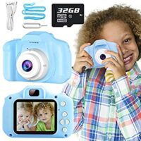 Expired: Nobie vivid Kids HD Camera 2.0 Inch IPS Screen with 32GB Card (Blue)