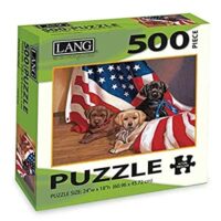 500 Piece Puzzle -“American Puppy”, Artwork by Jim Lamb