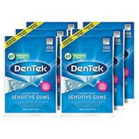 6 Pack DenTek Comfort Clean Sensitive Gums Floss Picks, 150 Count