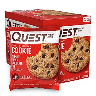 12 Ct – Quest Nutrition Peanut Butter Chocolate Chip High Protein Cookie