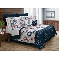 5 Piece Quilt & Sham Set, Ocean Club Collection, Full/Queen