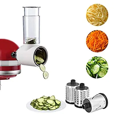 Expired:&nbsp;Slicer, Cofun Shredder, Cheese Grater Attachment for Kitchenaid with 3 Blades (White)