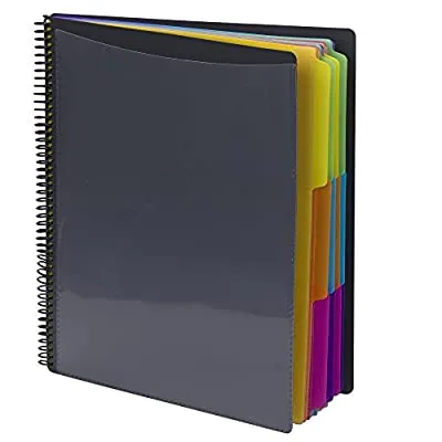 24 Pocket Poly Project Organizer, Letter Size, 1/3-Cut tab
