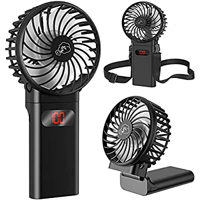 60% off - Expired: TDONE 4000mAh Battery Operated Handheld Fan with LCD