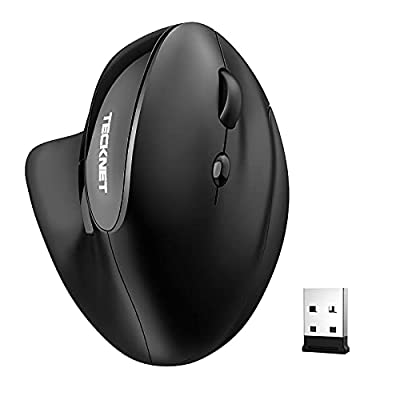 73% off - Expired: TECKNET 2.4G Rechargeable Wireless Vertical Ergonomic Optical Mouse with 5 DPI levels, 5 Buttons