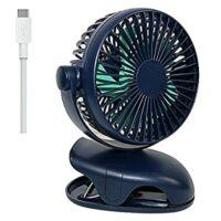 Expired: USB Powered Clip on Fan with 3 Speed Strong Airflow, Dual 360° Adjustment (Black)