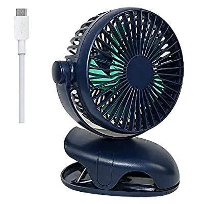 50% off - Expired:&nbsp;USB Powered Clip on Fan with 3 Speed Strong Airflow, Dual 360° Adjustment (Black)