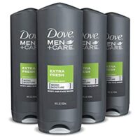 4 Ct Dove Men+Care Body Wash and Shower Gel Extra Fresh 18 oz