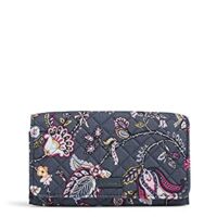 Vera Bradley Signature Cotton Trifold Clutch Wallet with RFID Protection, Felicity Paisley