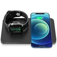 Expired: iSeneo 2 in 1 Dual Wireless Charging Pad for iPhone, Airpods with iWatch Stand
