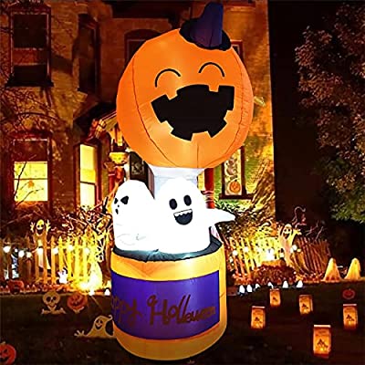 50% off - Expired: 6FT Halloween Inflatables with Cute Pumpkin head and two little ghosts