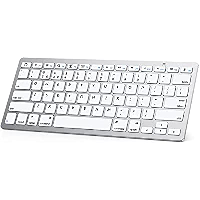 Expired: OMOTON Bluetooth Wireless Keyboard for iPad Pro/Air/ Mini and More Devices (Silver)