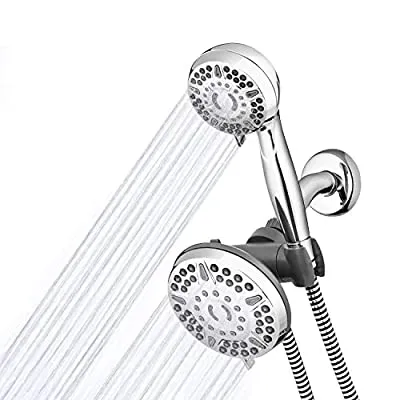 Waterpik High Pressure Shower Head Handheld Spray, 2-in-1 Dual System