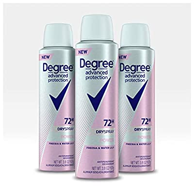 3 Pack DEGREE Womens Deo Advanced 72 HR  Protection Deodorant Spray
