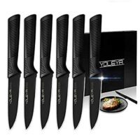 Expired: 4.5″ Steak Knives Set of 6 High Carbon German Stainless Steel Black