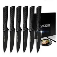 Expired:&nbsp;4.5″ Steak Knives Set of 6 High Carbon German Stainless Steel Black