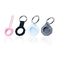 Expired: 4PCs Airtag Case Premium Silicone Case for Airtag Keychain Hang