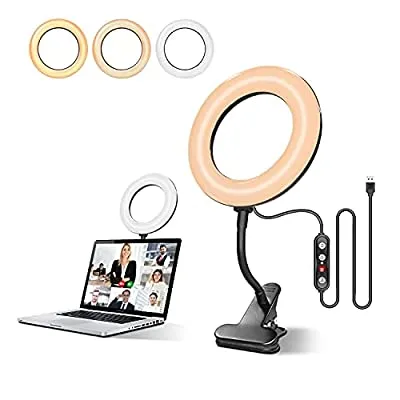 50% off - Expired:&nbsp;6” Ring Light for Computer with RGB Modes – Video Conference/Live Streaming/Video Recording