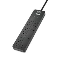 APC Surge Protector Power Strip, PH12, 2160 Joules, Flat Plug, 12 Outlet – Black