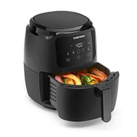 Chefman Digital Air Fryer, One-Touch Control, 4 Cooking Presets, 5-Quart, Black