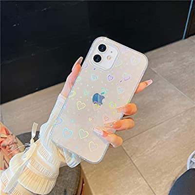 Expired: Glitter Clear Heart Case for iPhone 13 Pro with Shockproof Protection