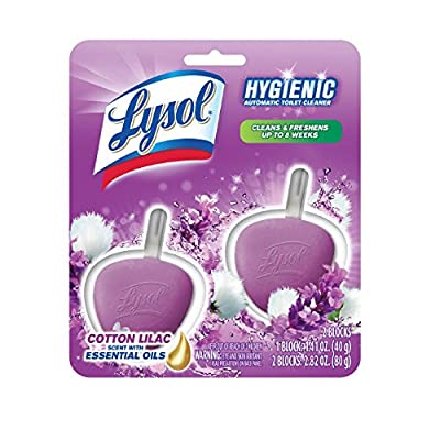 2 Ct Lysol Toilet Bowl Cleaner, Automatic In-The-Bowl Disc, Lavender