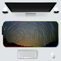 Expired:&nbsp;RGB Glowing Extended LED Mouse pad,14 Lighting Modes, Anti-Slip Rubber Base (Starry Sky 4)