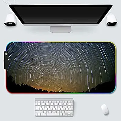 50% off - Expired: RGB Glowing Extended LED Mouse pad,14 Lighting Modes, Anti-Slip Rubber Base (Starry Sky 4)