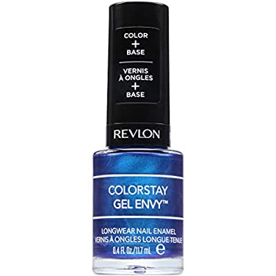 Revlon ColorStay Gel Envy Longwear Nail Polish, with Built-in Base Coat & Glossy Shine Finish, in Blue/Green