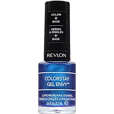 Revlon ColorStay Gel Envy Longwear Nail Polish, with Built-in Base Coat & Glossy Shine Finish, in Blue/Green