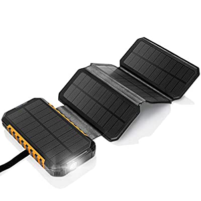 50% off - Expired: Solar Charger 26800mAh Power Bank – PD18W 4 Solar Panel  w/ 3 USB Output