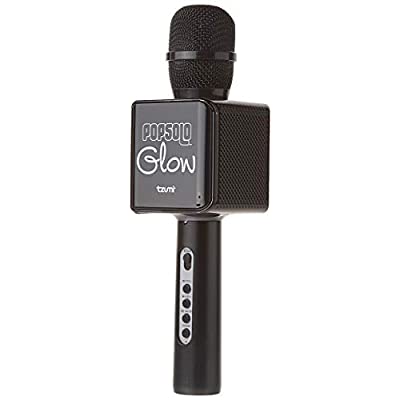 Tzumi PopSolo – Rechargeable Bluetooth Karaoke Microphone and Voice Mixer with Smartphone Holder