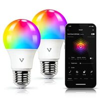 2 Pack Smart Light Bulbs, WiFi & Bluetooth 5.0, Compatible w/ Alexa & Google Without Hub