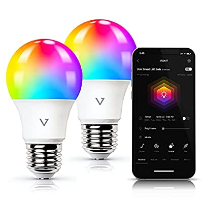 2 Pack Smart Light Bulbs, WiFi & Bluetooth 5.0, Compatible w/ Alexa & Google Without Hub - $12.99 ($20.00)