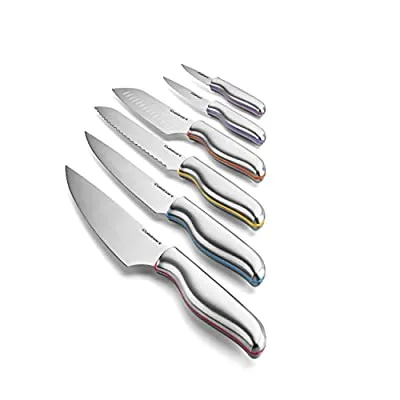 12 Pc Cuisinart Classic Cutlery Color Band Collection